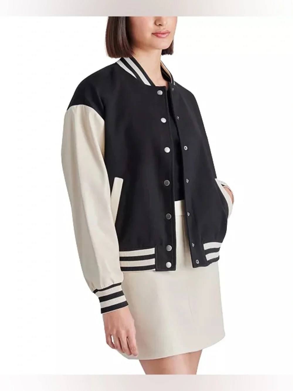 NWT Steve Madden Women's Alexandra Varsity Bomber Jacket Size M